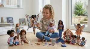 Magical mermaid and fairy dolls with sparkling wings, a popular gift for 5 year olds.