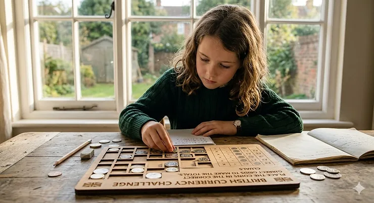 A group of Year 5 students engaged in various brain teaser games for 9 year olds, including logic puzzles and colourful wooden blocks. brain teaser games for 9 year olds