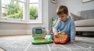 A look at the physical design, button layout, and child-friendly ergonomics of LeapFrog and VTech alphabet toys.