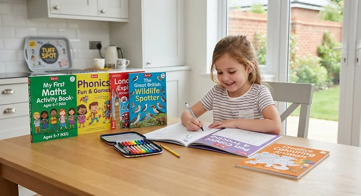 Vibrant collection of educational activity books for 5 year olds. activity books for 5 year olds