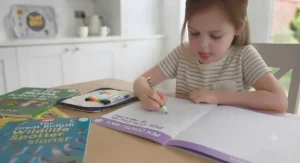 Tracing exercises in pen control activity books for 5 year olds.