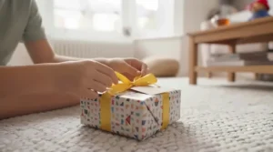 Wrapped magnetic tile sets displayed as a top Christmas gift idea under thirty pounds.