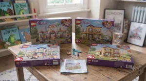 Selection of popular LEGO Friends boxed toy sets laid out as gift ideas.