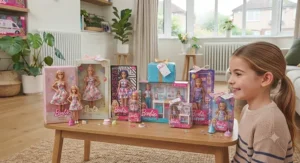 Wrapped Barbie birthday gift sets displayed alongside favourite fashion dolls[cite: 7]